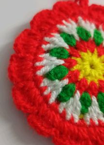 crochet flower wall decor