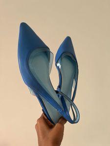 Stylish Blue Slingback Flats