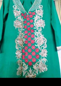winter Green Kurta
