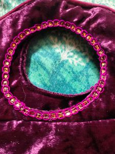 Elegant Purple Velvet Clutch