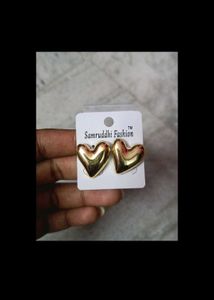 Heart Shaped Gold Earrings