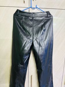 Chic Faux Leather Wide-Leg Pants