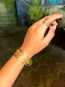 Anti tarnish bracelet n ring💍💗