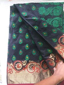 ‼Price Drop‼Black Colour silk Cotton Saree