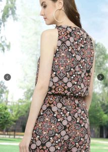 Stylish Printed Halter Neck Romper