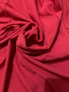 Red Button-Up Short Sleeve Top