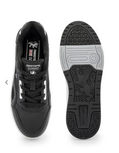 women’s Black Red Tape Sneakers Unisex