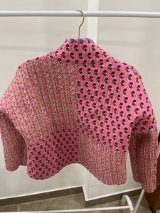 Floral Gingham Print Quilted Reversible Jacket