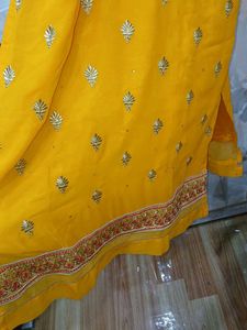 Yellow Embroidered Kurti