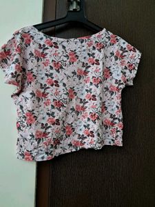 Floral Print Crop Top