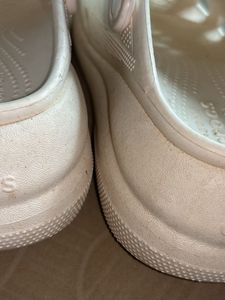 White Crocs Platform Clogs