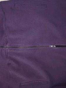 The souled store Dark Purple Zip-Up Hoodie