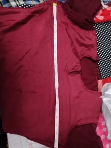 Maroon Chikankari Kurta Set pant duptta
