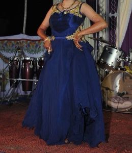 Elegant Navy Blue Gown..