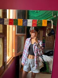 Cute Plaid Button-Up Shirt