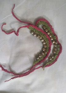 Handmade Crochet Anklets with Bells