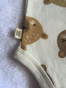 Adorable Bear Print Baby Bodysuit