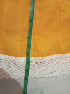 Yellow Embroidered Kurti
