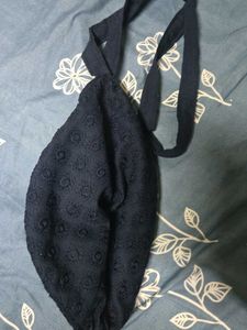 Chic Dark Blue Textured Crossbody BeadBag