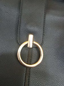 Chic Black Faux Leather Shoulder Bag
