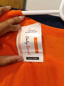 Orange "Art is Life" Graphic T-Shirt