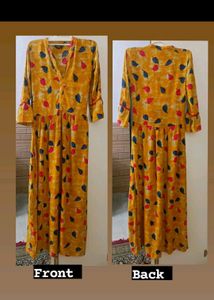 Floral Long Frock With Free Gift 🎁