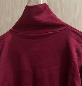 Maroon Turtleneck Top