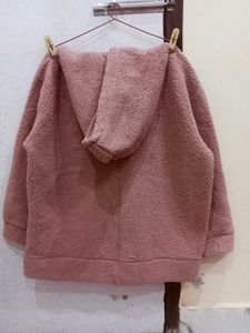 Pink Fuzzy Zip-Up Jacket