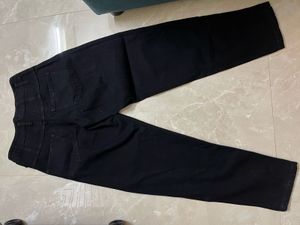 Black High-Waisted Button-Up Jeans