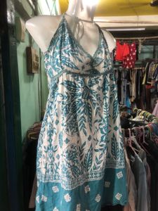 Boho Floral Halter Neck Dress