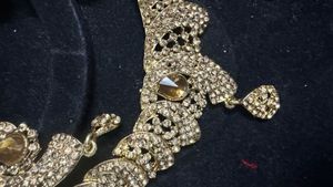 Gold-Tone Statement Necklace &amp; Earring Set