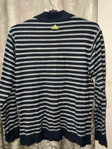 Adidas Striped Quarter Zip Sweater