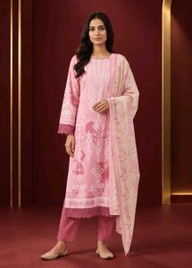 Beautiful Pink Printed Kurta Set
