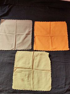 Set of 3 Colorful Scalloped Edged hand towel