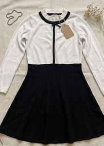 Chic Black & White Mini Dress