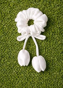 Cute Pink Tulip Scrunchie( pack of 1)