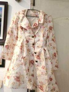 Chic Floral Print classic coat