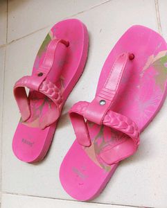 Pink Floral Flip-Flops