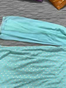 Aqua Blue Kurta Set with Palazzo