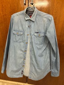 Men's Light Wash Denim Shirt