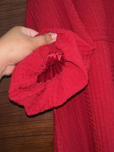 Red tunic dress for women
