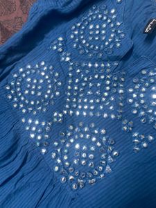 Blue Embroidered Kurta