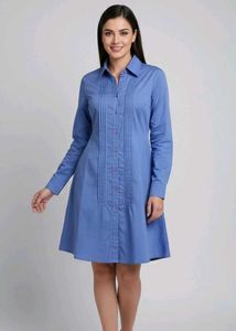 Blue Button-Down Tunic