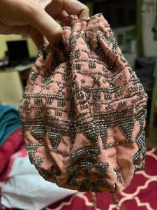 Embroidered Potli Bag For Party &amp; Wedding