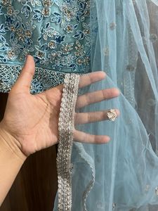Designer Blue Sequined Lehenga Choli