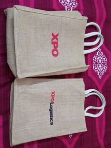 Set of 2 Jute Tote Bags