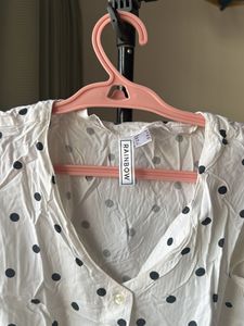 Polka Shirt With Knot