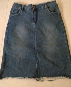 Women's Blue Denim Skirt