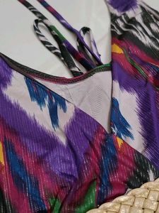 Vibrant Patterned Sleeveless Dress