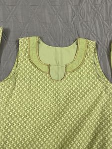 Light Green Embroidered Kurta Set